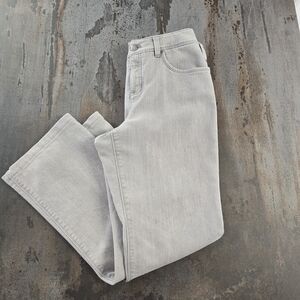 Jones New York Light Gray Straight Leg Jeans Size 12
